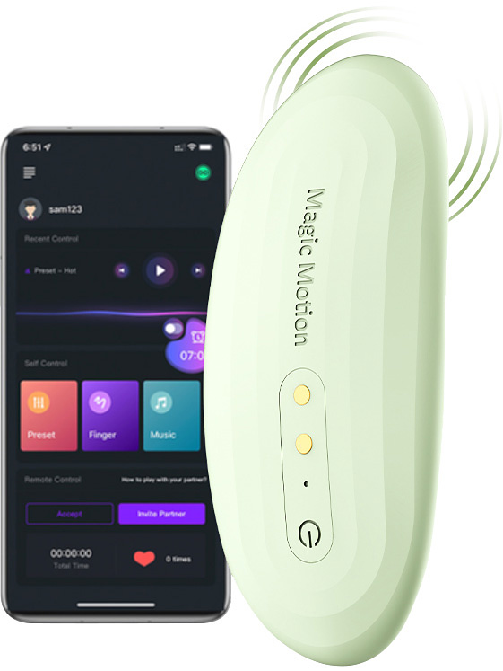 Magic Motion: Nyx, Smart App-Controlled Panty Vibrator, grön