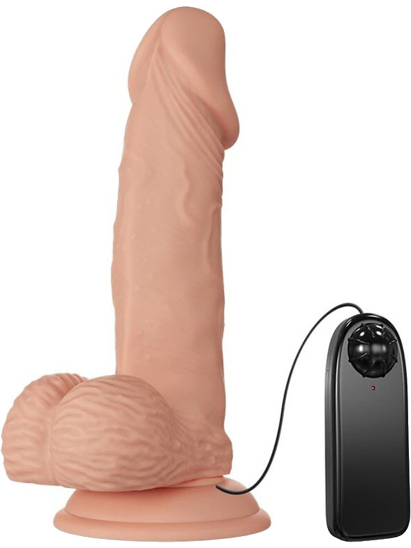 Beautiful Zebulon: Glide & Slide-Skin Vibrating Dildo, 19 cm |  | Intimast