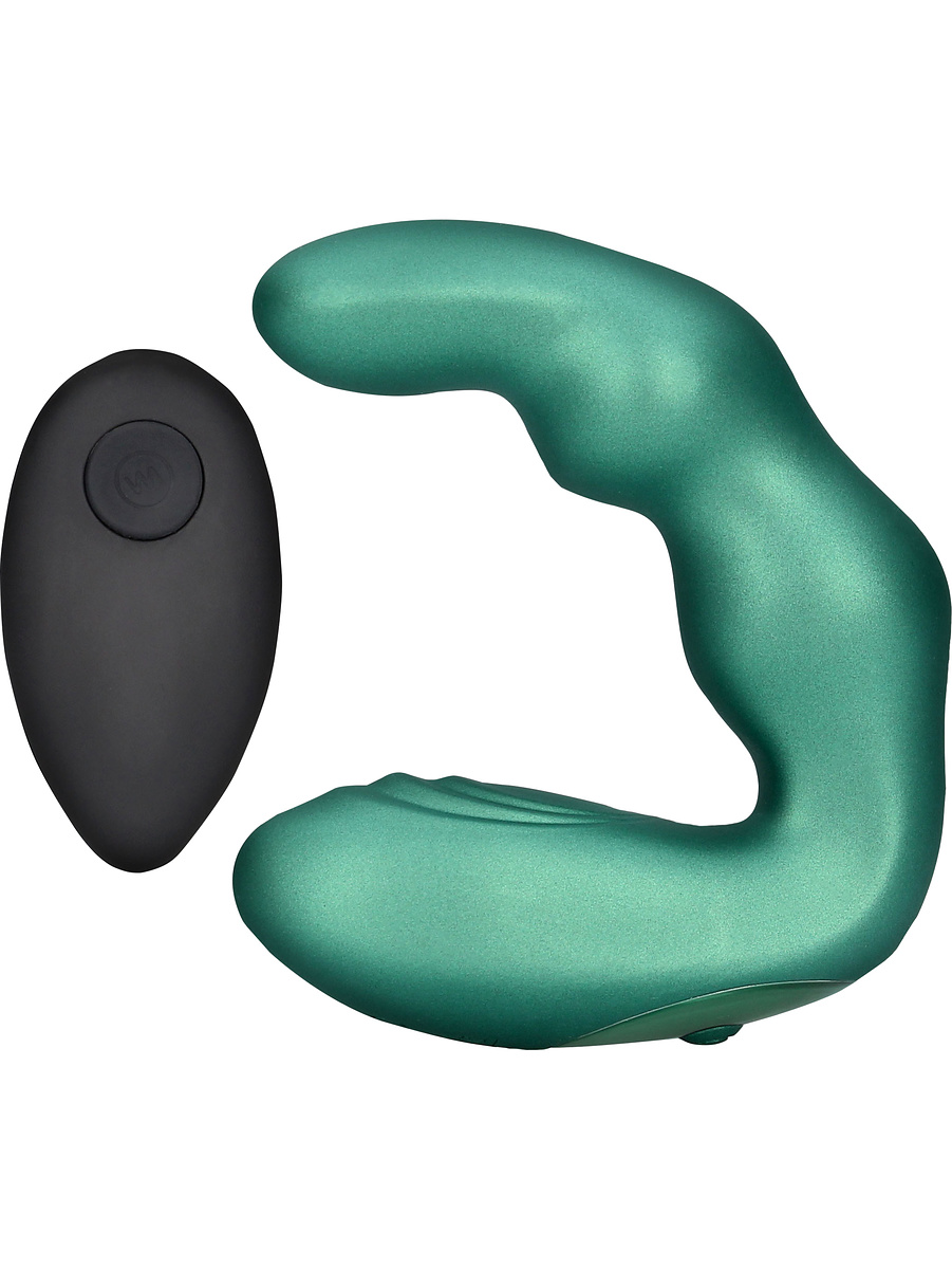 Ouch!: Bent Vibrating Prostate Massager with Remote |  | Intimast