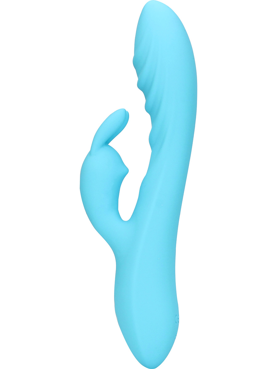 Loveline: Ribbed Ultra Soft Silicone Rabbit Vibrator