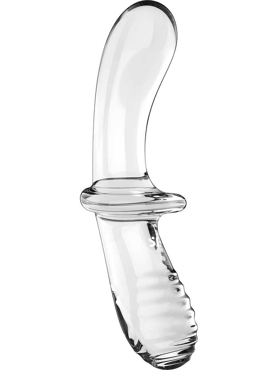 Satisfyer: Double Crystal, Glass Dildo, transparent