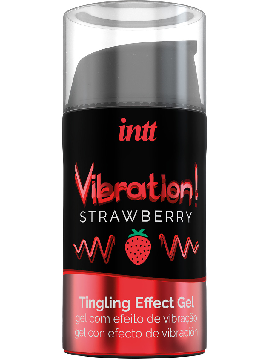 Intt: Vibration Strawberry, Tingling Effect Gel, 15 ml