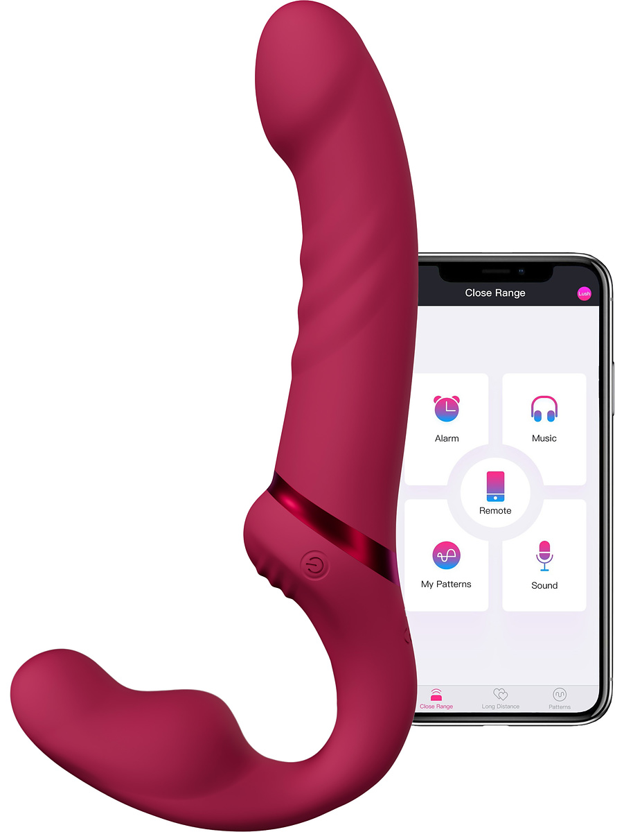 Lovense: Lapis, Bluetooth Vibrating Strapless Strap-on Dildo |  | Intimast