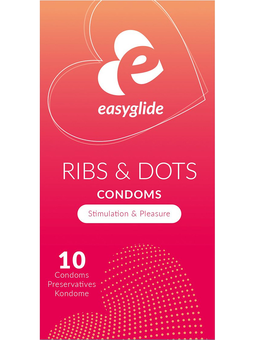 EasyGlide: Ribs and Dots Condoms, 10-pack |  | Intimast