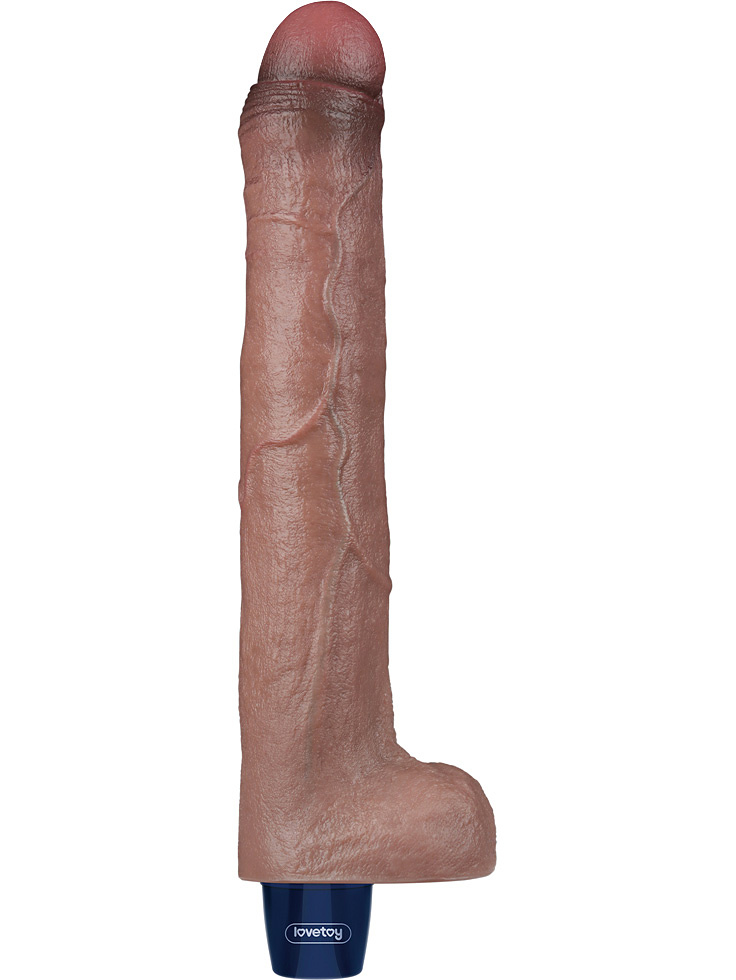 LoveToy: Real Softee, Silicone Vibrating Dildo, 26,5 cm |  | Intimast