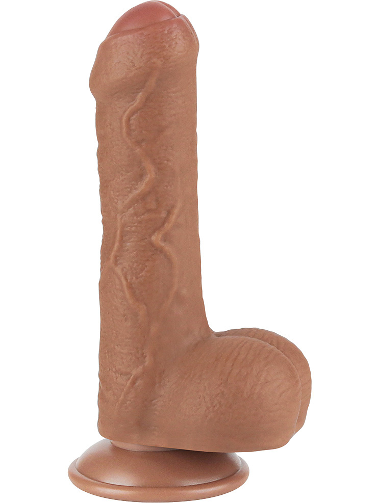 LoveToy: Sliding-Skin Dildo, 18 cm, brun |  | Intimast