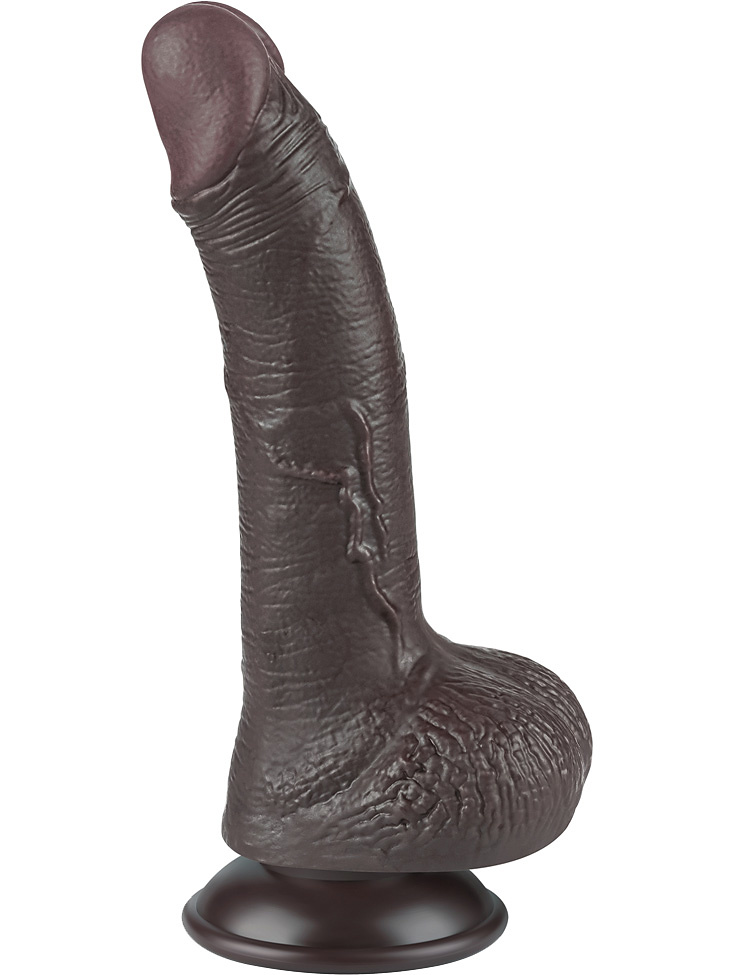 LoveToy: Sliding-Skin Dildo, 19.5 cm, mörk |  | Intimast