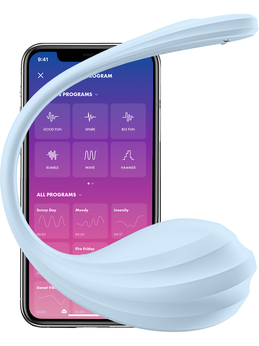 Satisfyer Connect: Smooth Petal, Wearable Vibrator, blå