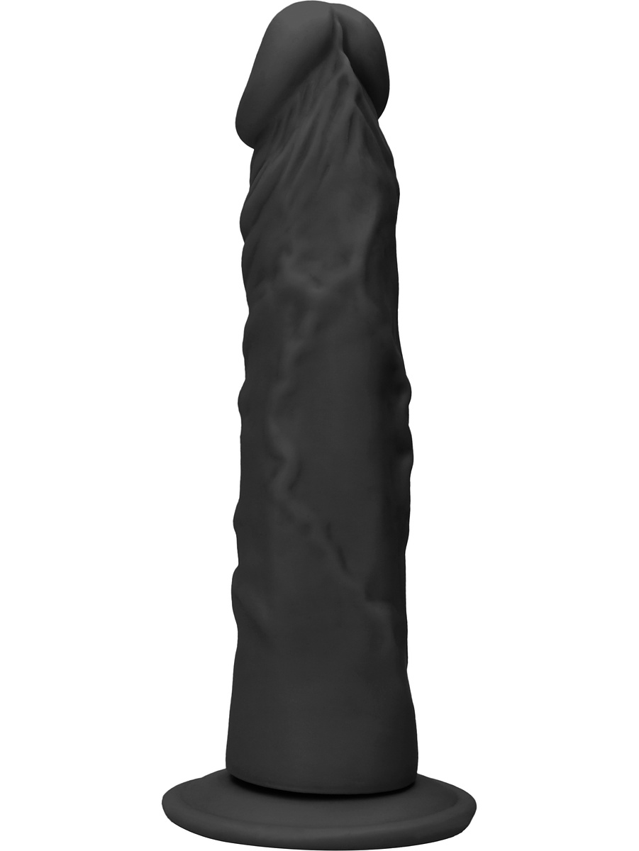 RealRock Skin: Realistic Dildo, 21.5 cm, svart