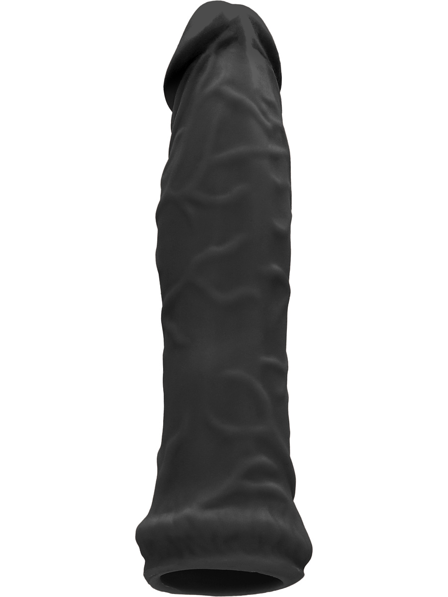RealRock Skin: Penis Extender, 17 cm, svart