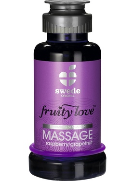 Swede Fruity Love: Värmande Massageolja Hallon/Grapefrukt, 100 ml