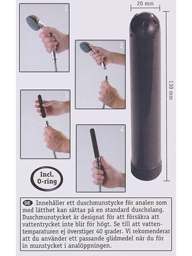 WaterClean: Analdusch, svart