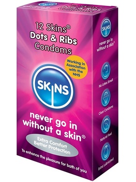 Skins Dots & Ribs: Kondomer, 12-pack