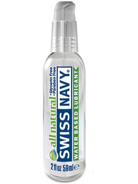 Swiss Navy All Natural: Vattenbaserat Glidmedel, 59 ml