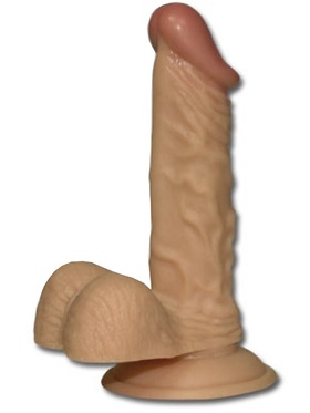 Natural Seducer: Dildo med Pung, 18 cm