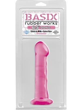 Pipedream Basix: Dong med Sugkopp, 17 cm, rosa