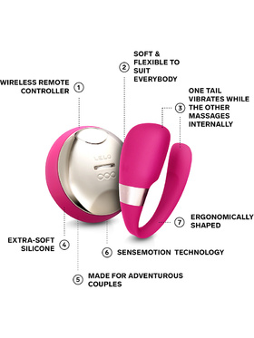 LELO: Tiani 3, Remote Couples Massager, cerise