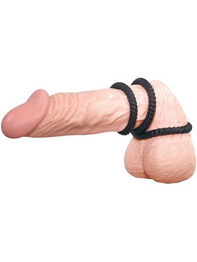 You2Toys: Lust 3 Penisringar, svart, 3-pack