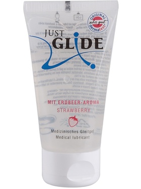 Just Glide Jordgubb: Smaksatt Glidmedel, 50 ml