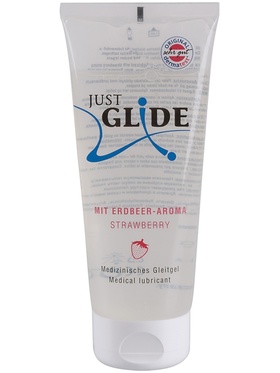 Just Glide Jordgubb: Smaksatt Glidmedel, 200 ml