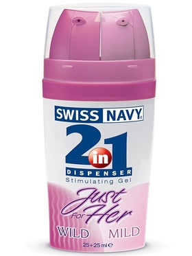 Swiss Navy 2 in 1: Just for Her, Stimulerande Gel, 25 + 25 ml