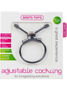 Shots Toys: Adjustable Cockring, svart