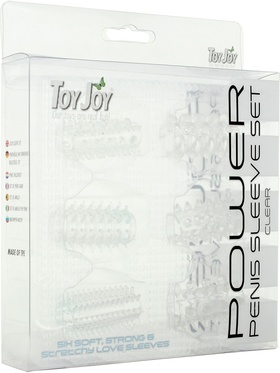 Toy Joy: Power Penis Sleeve Set, transparent