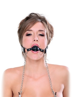 Pipedream Fetish Fantasy: Deluxe Ball Gag and Nipple Clamps