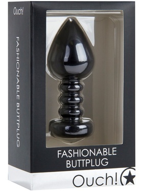 Ouch!: Fashionable Buttplug, svart