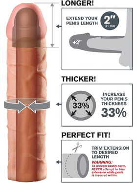 Pipedream Fantasy X-Tensions: Perfect 51 mm Extension, ljus