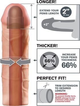 Pipedream Fantasy X-Tensions: Mega 51 mm Extension, ljus