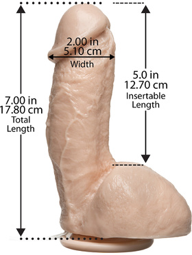 Doc Johnson: Squirting Realistic Cock, 19 cm, ljus