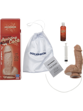 Doc Johnson: Squirting Realistic Cock, 19 cm, ljus