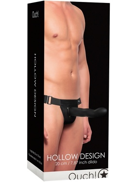 Ouch!: Hollow Design Strap-On, svart