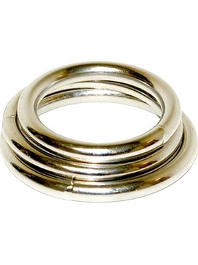 Manbound: Metal Cock Ring, 3-pack