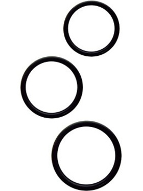 Manbound: Rubber Cock Ring, 3-pack