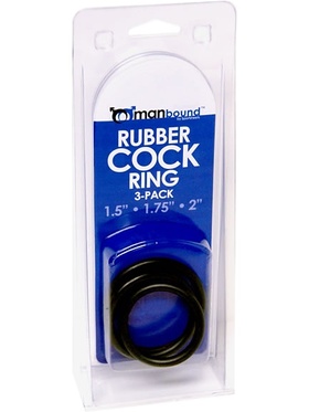 Manbound: Rubber Cock Ring, 3-pack