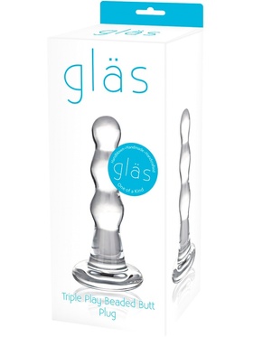 Gläs: Triple Play, Beaded Glass Butt Plug