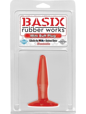 Pipedream Basix: Mini Butt Plug, röd