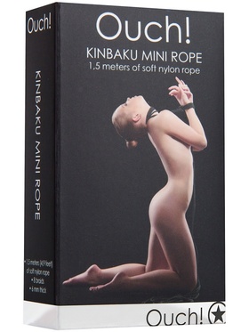 Ouch!: Kinbaku Mini Rope, 1.5m, svart