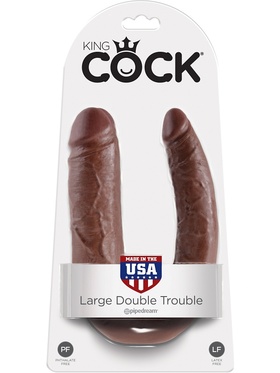 Pipedream: King Cock, Large Double Trouble, brun