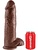 King Cock: Realistic Dildo with Balls, 31 cm, mörk