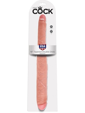 King Cock: Tapered Double Dildo, 41 cm, ljus