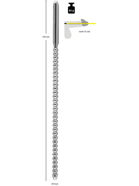 Sextreme: Steel, Dip Stick Ribbed, 8 mm