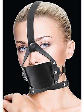 Ouch!: Leather Mouth Gag, svart