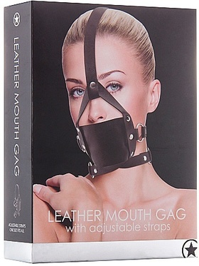 Ouch!: Leather Mouth Gag, svart