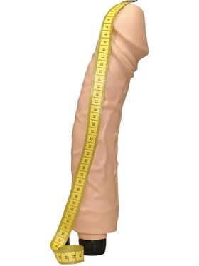 Queeny Love: Giant Lover Dildovibrator, 33 cm, ljus