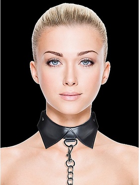 Ouch!: Exclusive Collar with Leash, svart