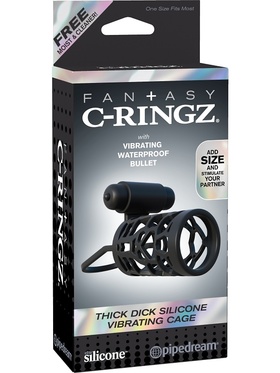 Pipedream C-Ringz: Thick Dick Silicone Vibrating Cage