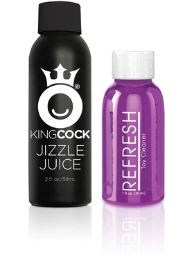 King Cock: Squirting Cock with Balls, 26 cm, ljus